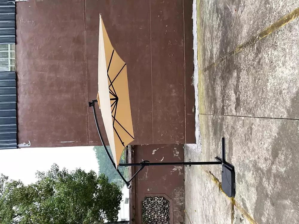 Streamdale Furniture Streamdale Solar Powered LED Patio Umbrella, 8 Ribs, Crank and Cross Base 7