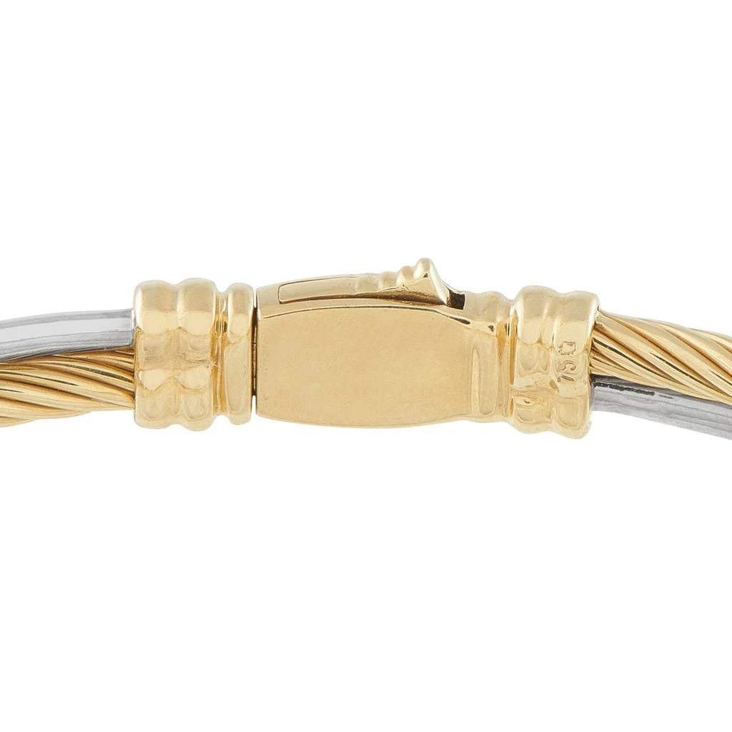 David Yurman DAVID YURMAN  18K White and Yellow Gold 0.50 ct Diamond Bangle Bracelet  DY15-012226 4