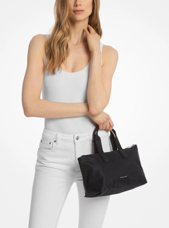 Michael Kors Tanner Small Printed Signature Logo Reversible Packable Tote Bag 3