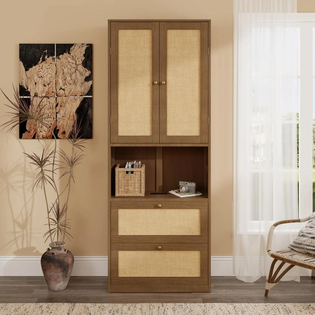 Streamdale Furniture Streamdale Bookshelf with USB, 3 Drawers 
2 Doors