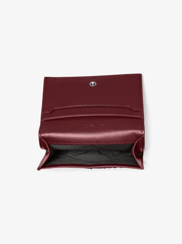 Michael Kors Hudson Logo Embossed Burnished Leather Wallet 2