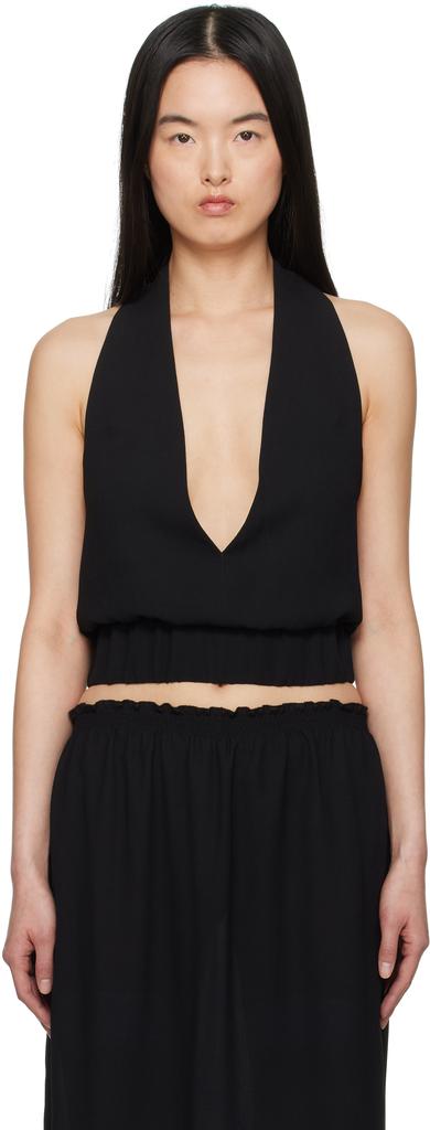 Ashley Williams Black Halter Neck Top