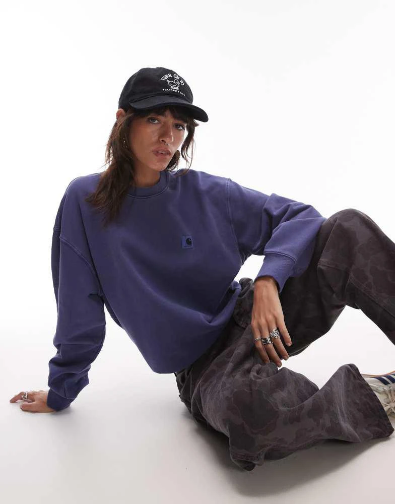 Carhartt WIP Carhartt WIP nelson sweatshirt in purple 1