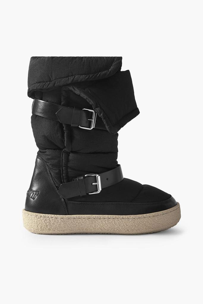 Isabel Marant Zenora logo-appliquéd leather and padded shell snow boots