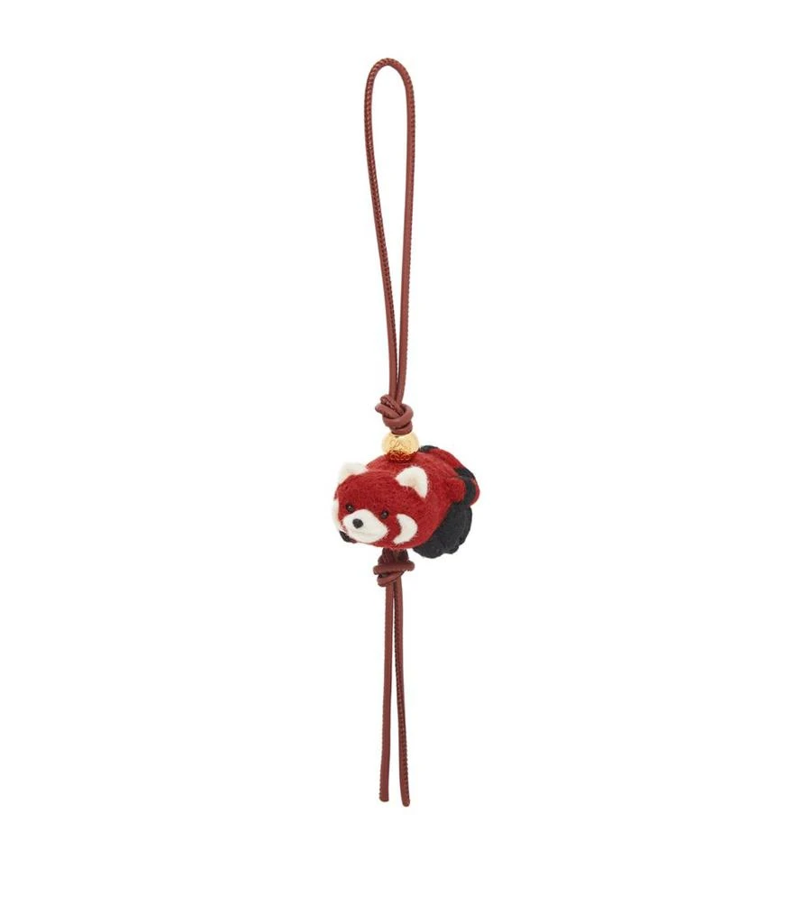 Loewe Felt Red Panda Charm 1