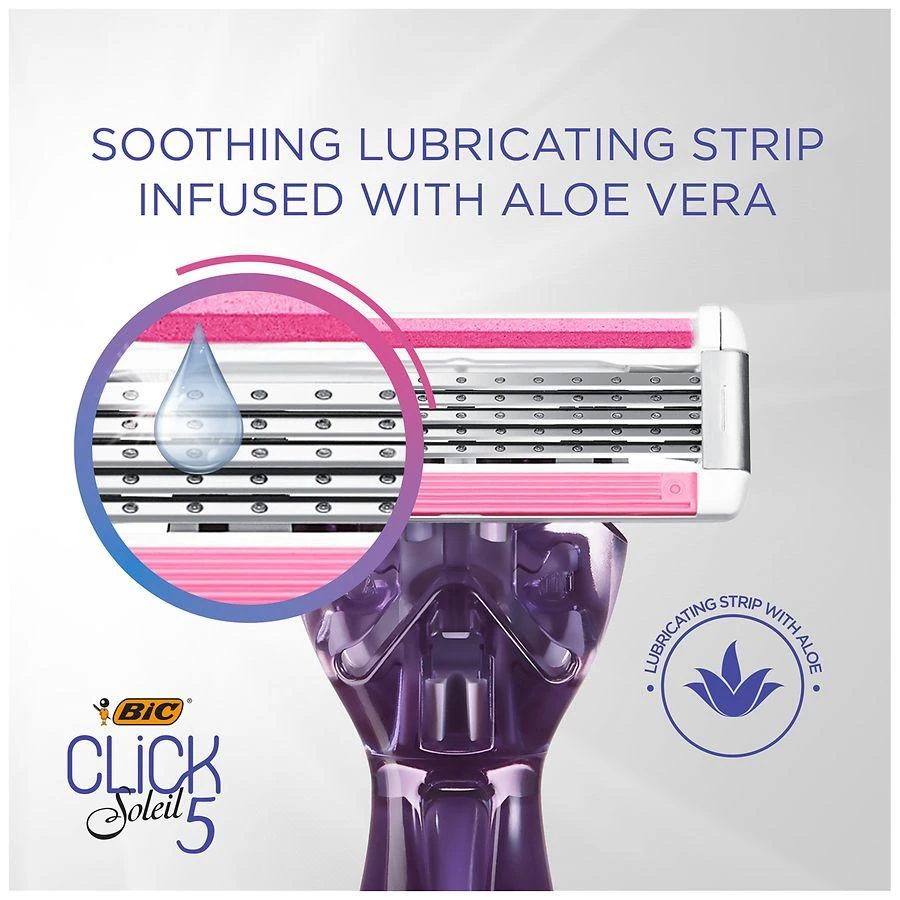 BIC Soleil Click 5 Women's Disposable Razors, With a Moisture Strip 3