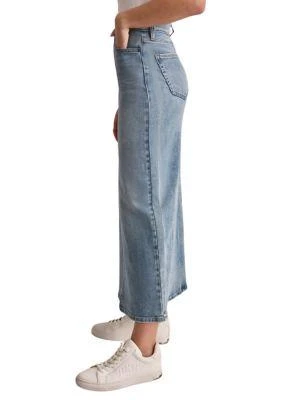 DKNY Jeans Womens Slit Front Denim Midi Skirt 3