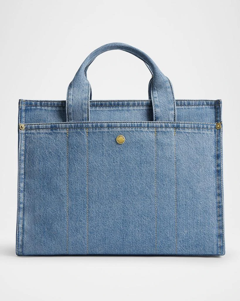 Coach Cargo Denim Box Tote Bag 5