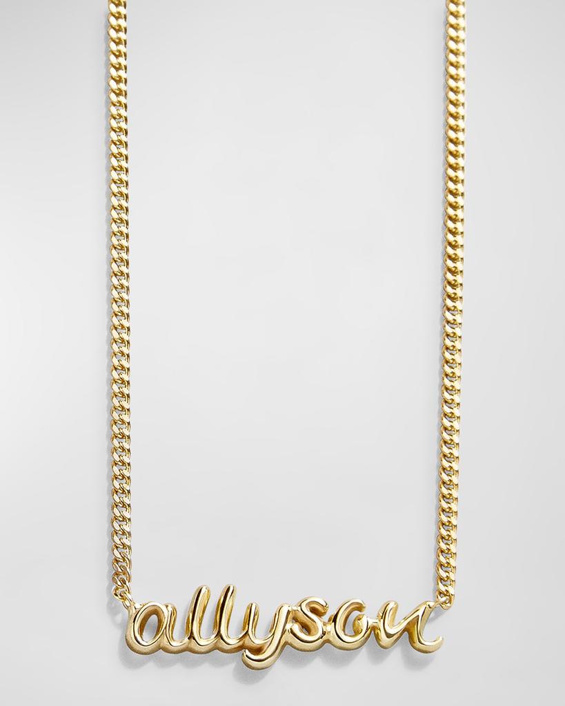 BAUBLEBAR 18K Gold-Plated Curb Chain Custom Nameplate Necklace