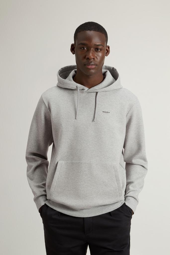 Woolrich Hooded Sweatshirt in Cotton-Blend Interlock - Men - Black
