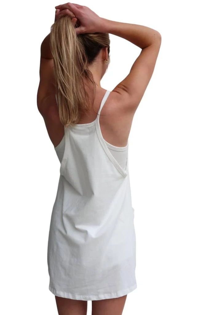 BUCKETLIST Jet Set Mini Dress In White 4