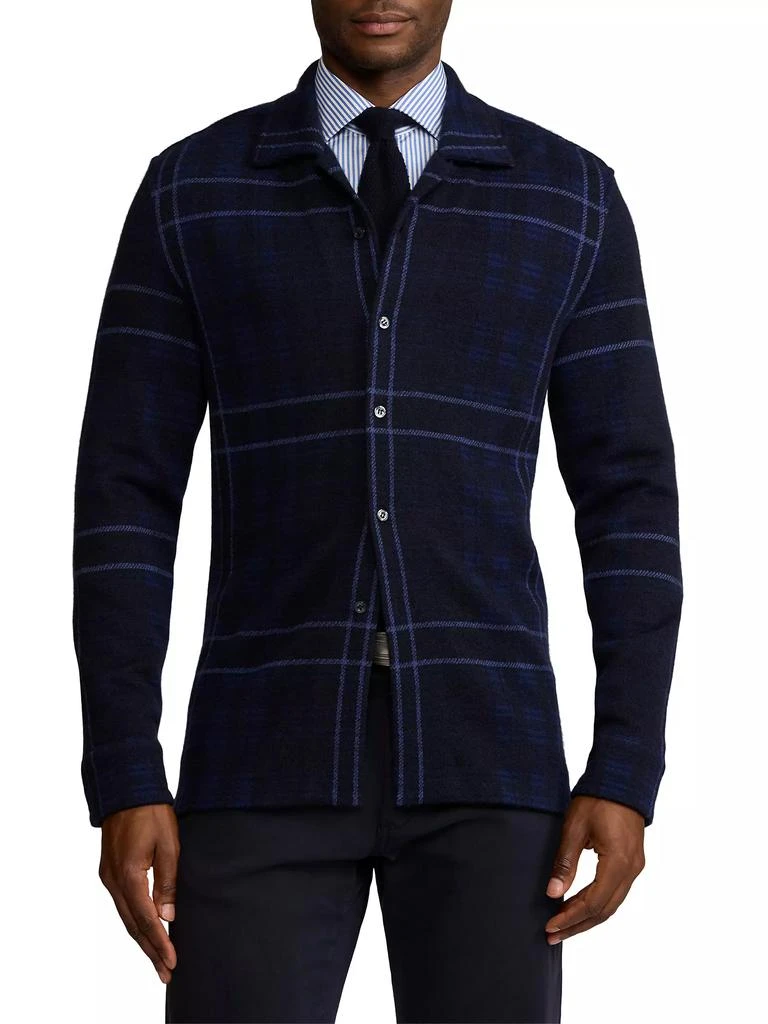 Ralph Lauren Plaid Cashmere Shirt Sweater 3