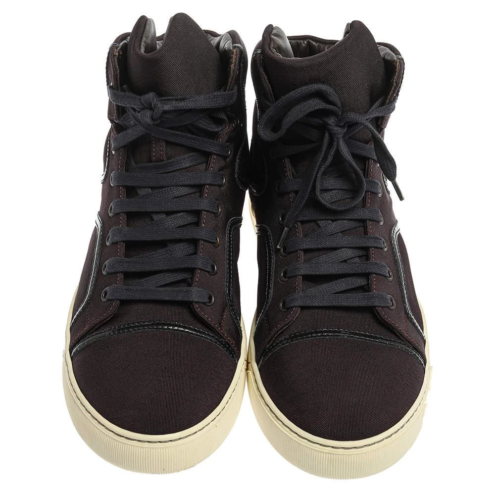 Lanvin Lanvin Burgundy Nylon High Top Sneakers Size 43 3