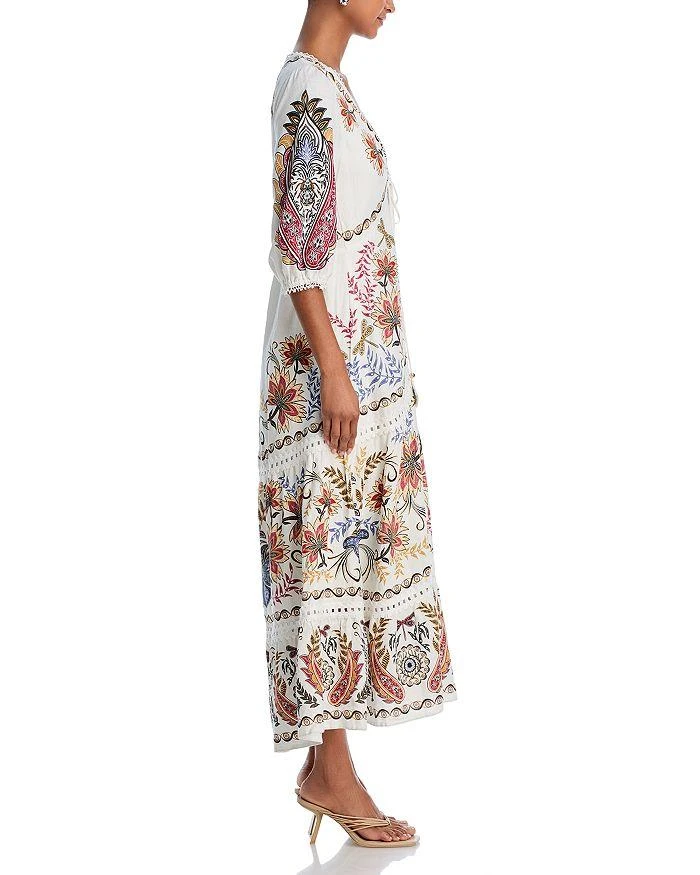chinese dress ladies Pink Floral Glam Scarf Maxi Dress – FARM Rio main image 0
