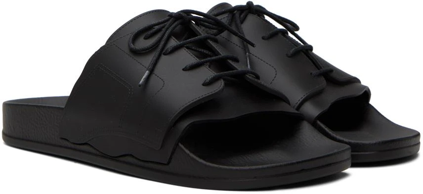 MAISON MARGIELA Black Lace-Up Slides 4