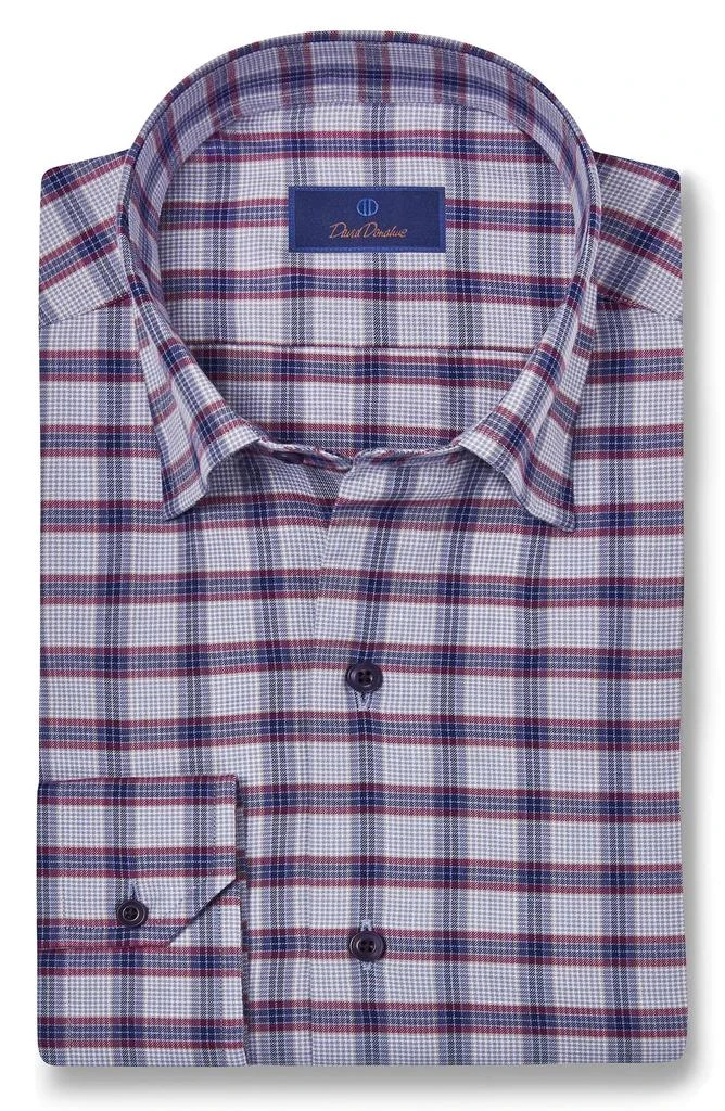 David Donahue Twill Plaid Sport Shirt 1
