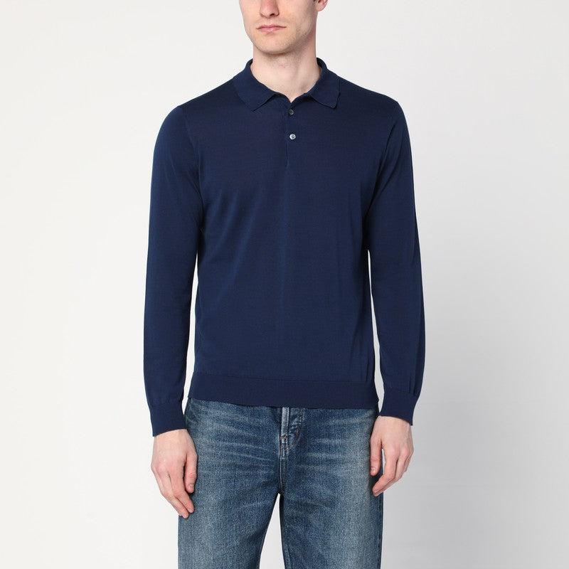 DRUMOHR Men's blue Cotton Polo Shirt