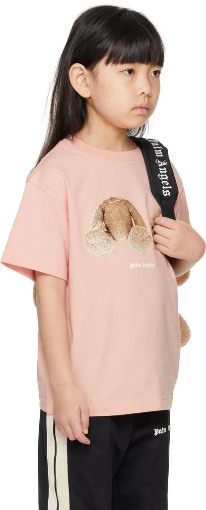 Palm Angels Kids Pink Bear T-shirt 2