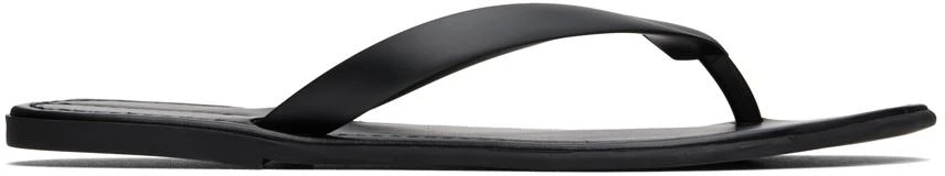 The Row Black Beach Flip Flops 1