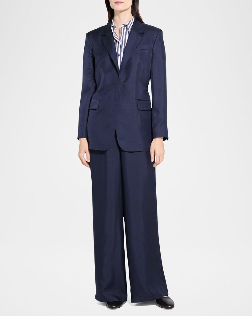Theory Relaxed Silk Cinch Blazer