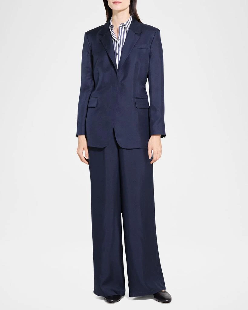 Theory Relaxed Silk Cinch Blazer 2