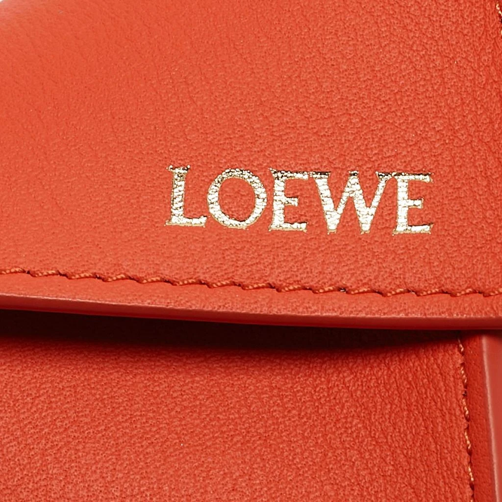 Loewe Loewe Orange Leather Puzzle Fold Charm 4