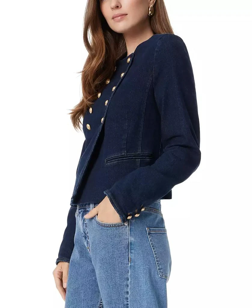 Sam Edelman Women's Fiona Double-Breasted Denim Blazer 3