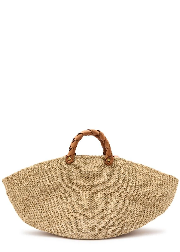 ARANAZ Market large raffia top handle bag 1