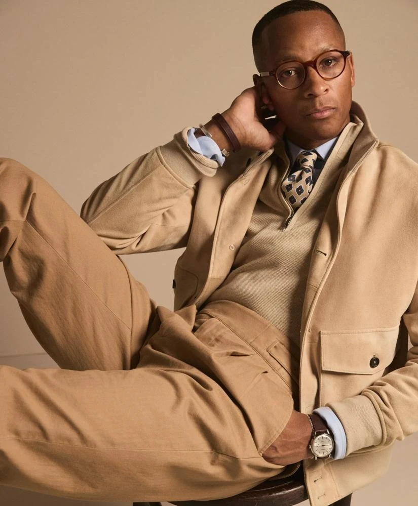 Brooks Brothers Suede Safari Bomber Jacket 2