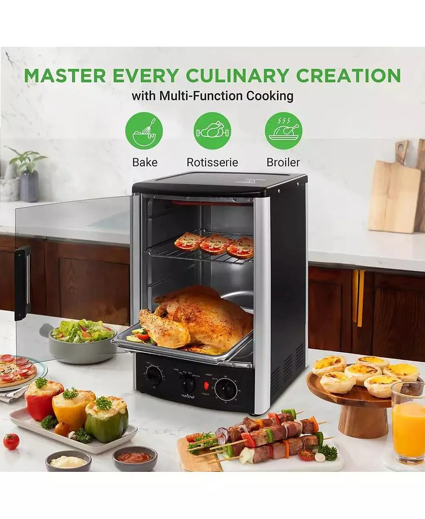 NutriChef Multi-Function Vertical Oven - Countertop Rotisserie Oven with Bake 
Roast Cooking 3