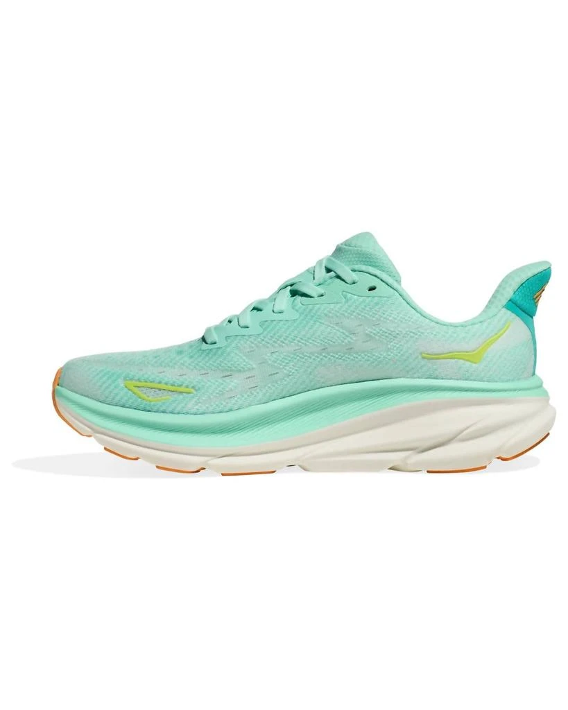 Hoka One One Women's Clifton 9 Shoes In Seafoam/aqua Breeze 3