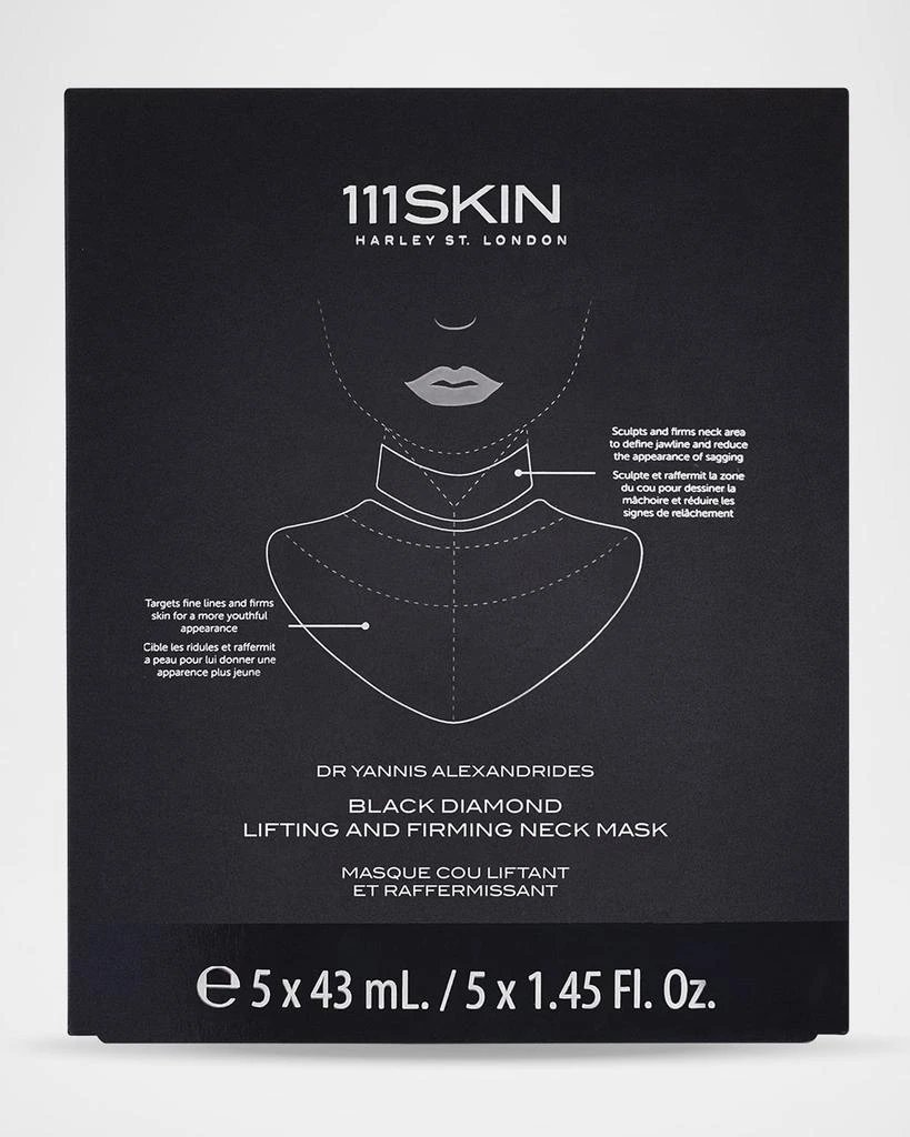 111skin Black Diamond Lifting & Firming Neck Mask, 5 Count 3