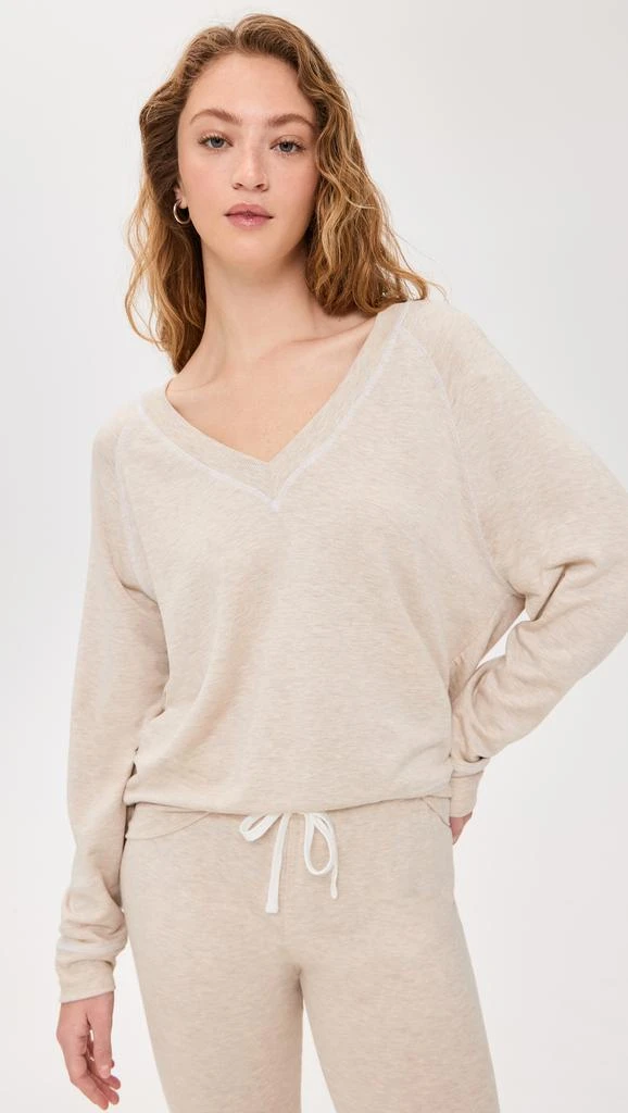 Splits59 Bennie Fleece V Neck Sweatshirt 1