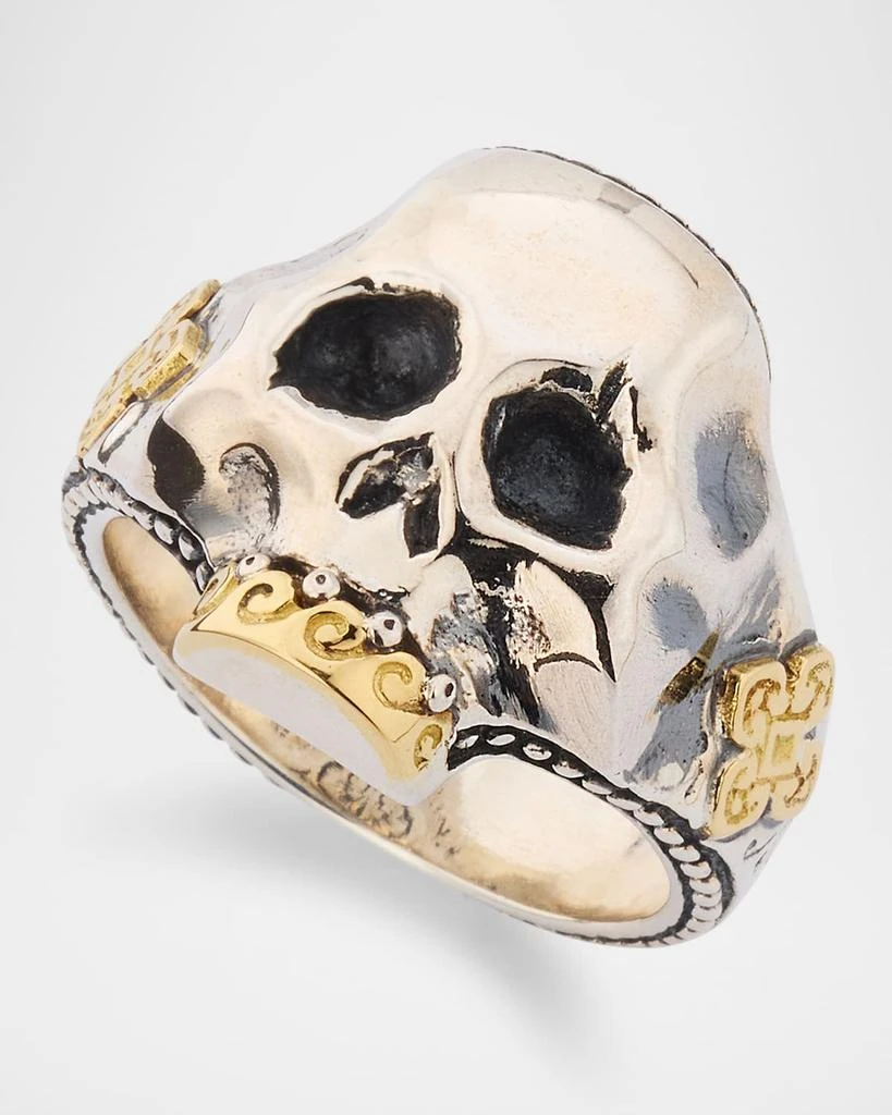 Konstantino Men's Hydra Sterling Silver and 18K Gold Skull Ring 3