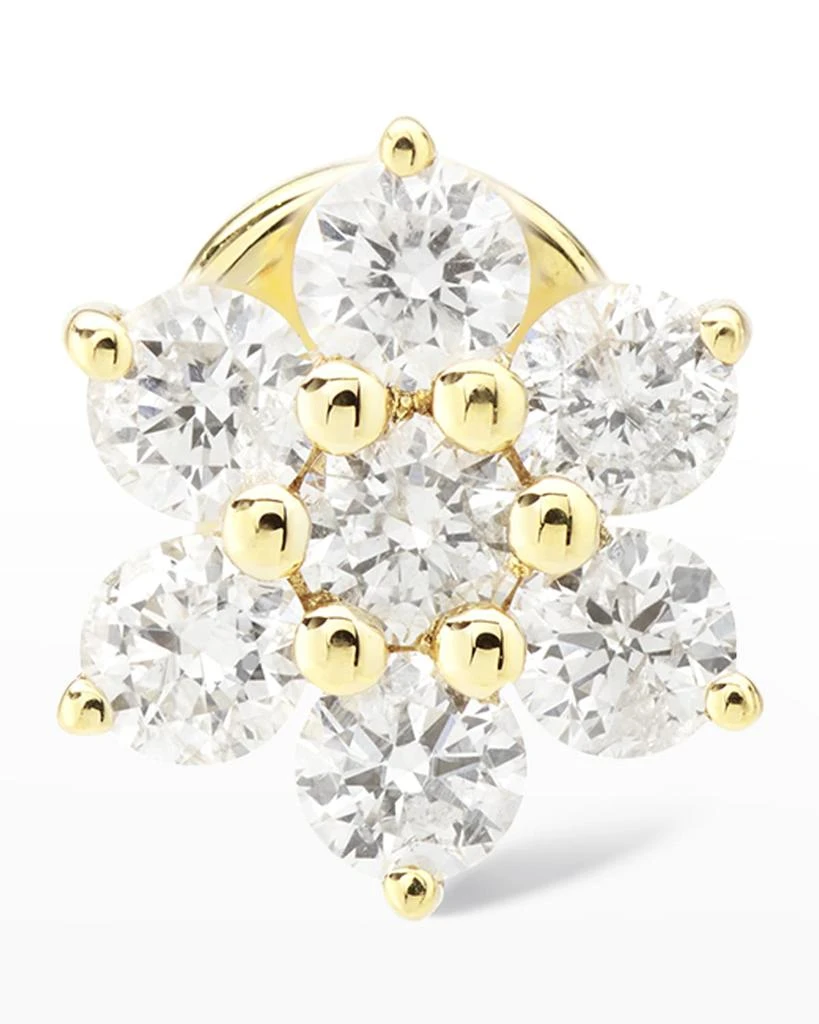 Persée Seven Diamond Flower Stud Earring, Single 1