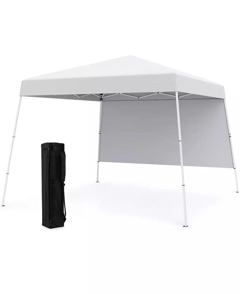 Mecale 8 X 8 Feet Pop up Canopy Tent with 1 Sidewall and Portable Backpack