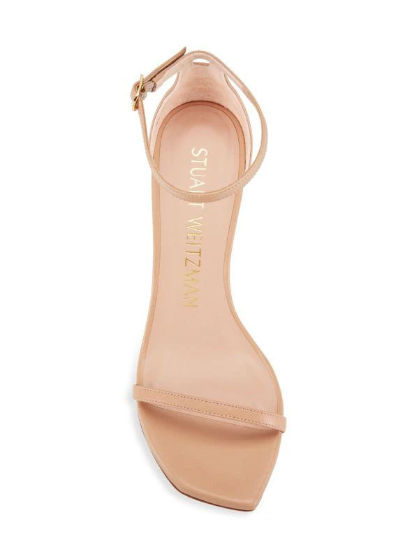 Stuart Weitzman Nudistcurve Leather Stiletto Sandals 5