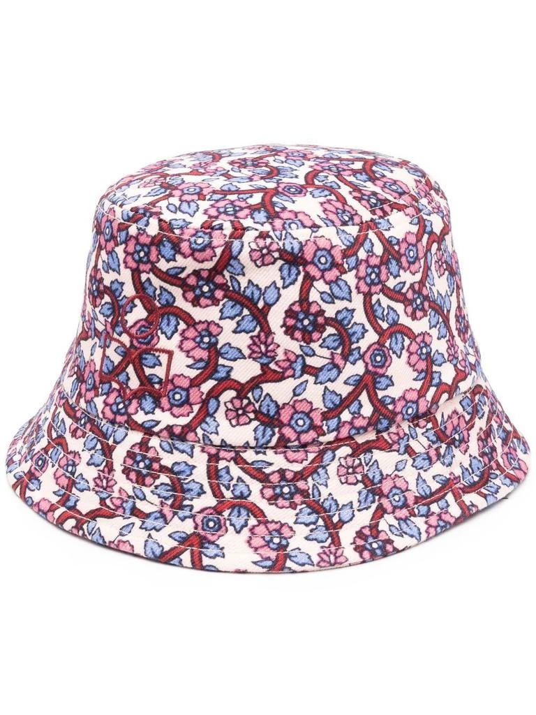 Isabel Marant Floral Bucket Hat Green Pink Logo Size 57 Isabel Marant | Accessories | Designer Isabel Marant Logo  main image 3