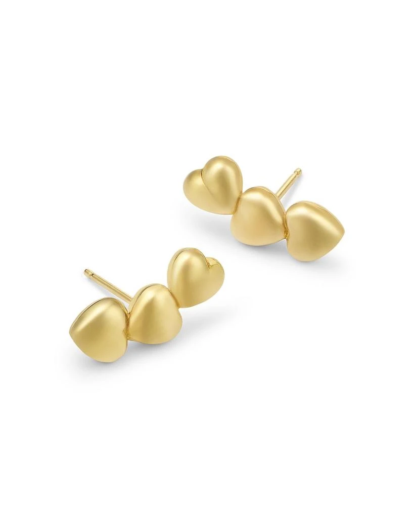 Moon & Meadow 14K Yellow Gold Heart Earrings 3