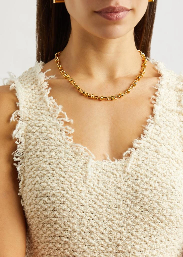 DAISY LONDON X Polly Sayer Knot 18kt gold-plated chain necklace 2