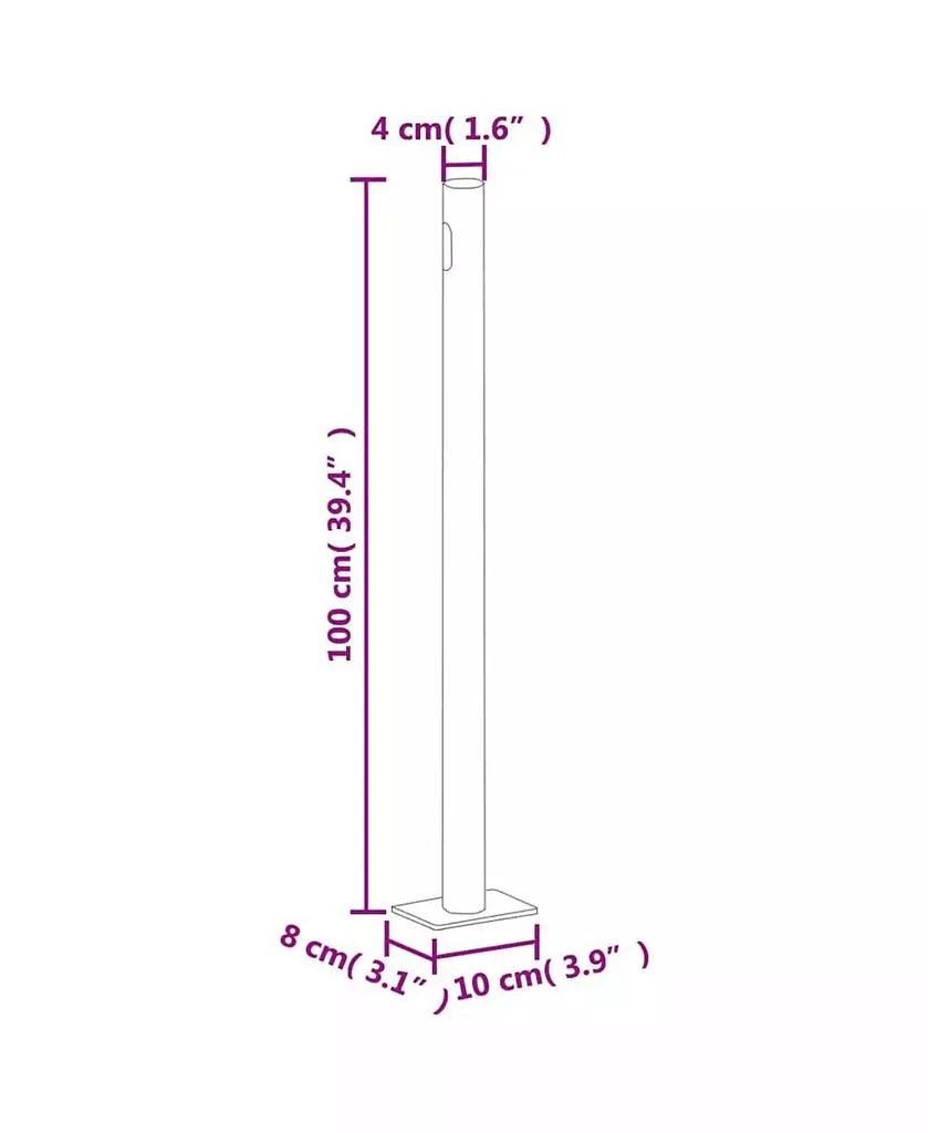 vidaXL Side Awning Anthracite Polyester with PU coating, steel, aluminum 8