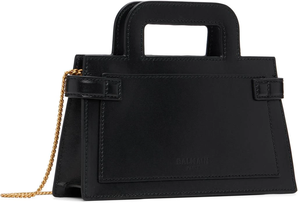 Balmain Black 
Off-White B-Buzz Small Monogrammed Bag 3