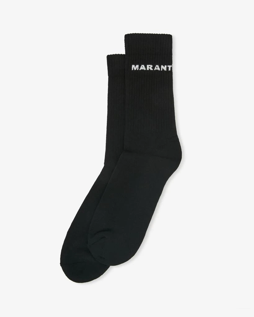 ISABEL MARANT ISABEL MARANT, DAWI LOGO SOCKS MEN - Men - Black - OneSize 1