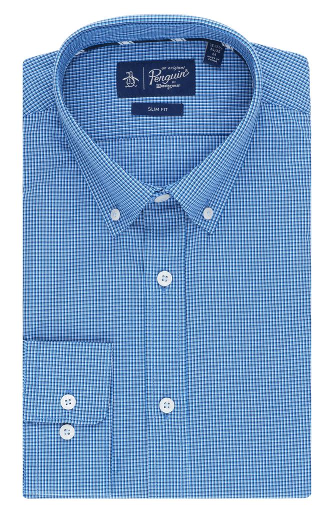 Original Penguin Compact Check Slim Fit Dress Shirt