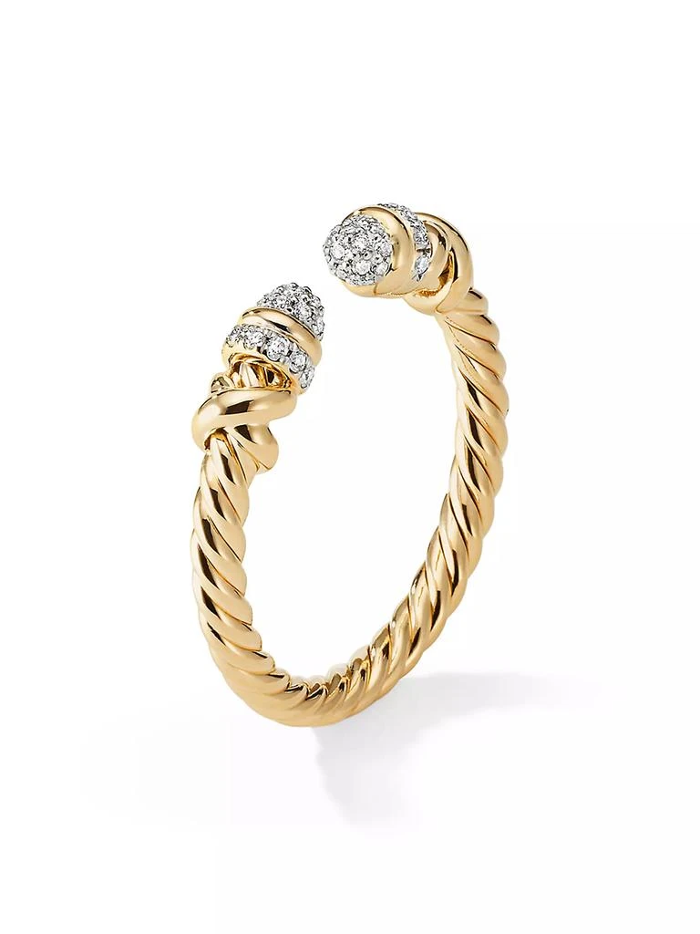 David Yurman Petite Helena Open Ring In 18K Yellow Gold 3