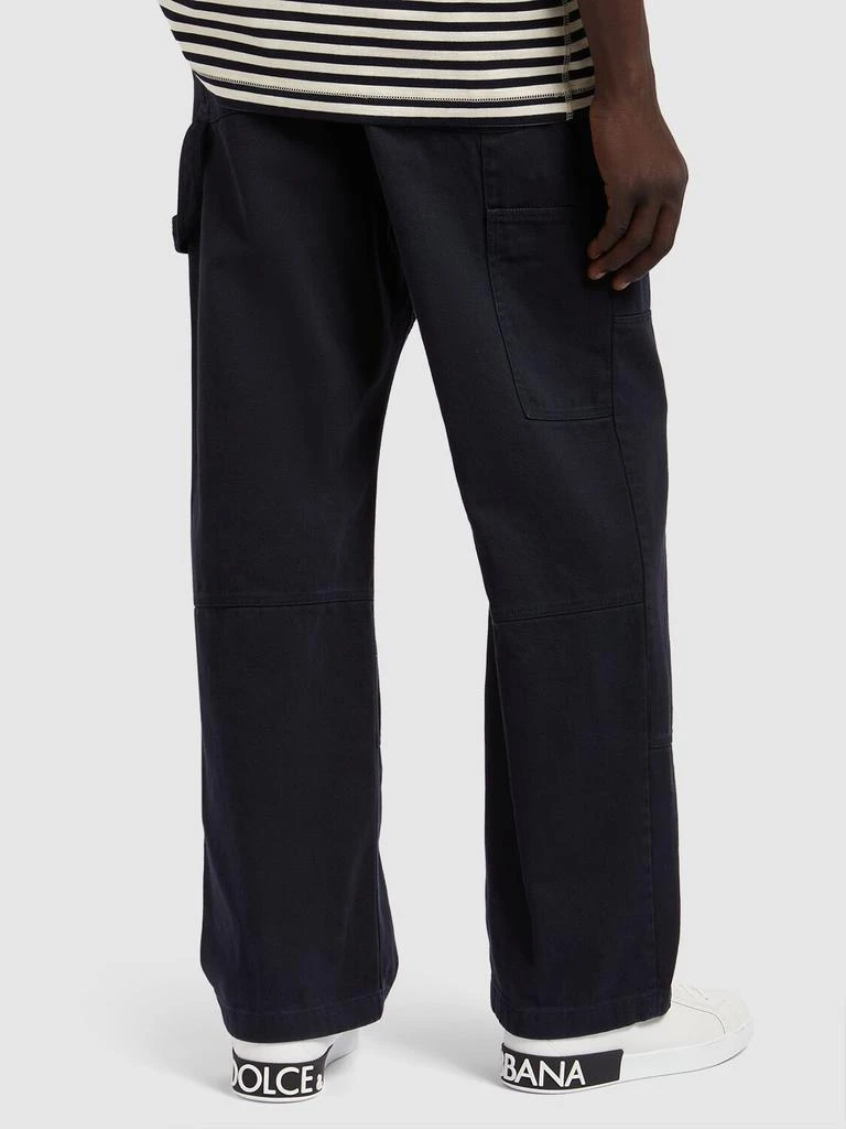 Dolce & Gabbana Wide Cotton Gabardine Worker Pants 2