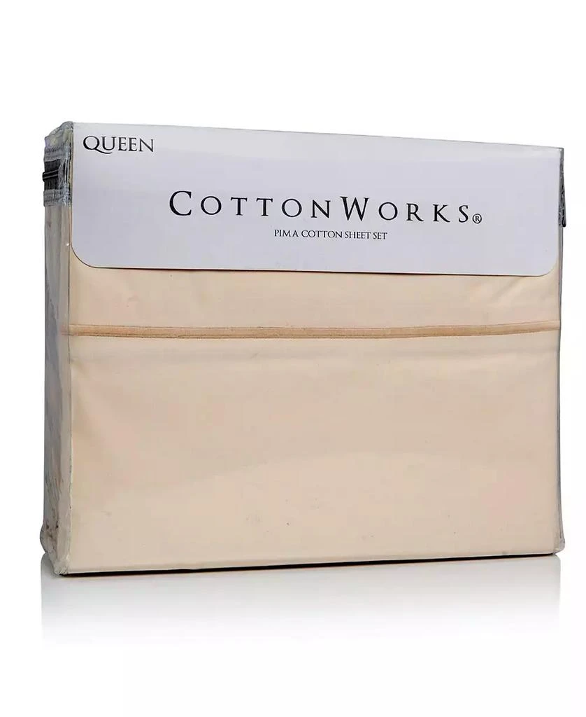 CottonWorks 1000 Thread Count 100% Pima Cotton Sateen 4-Pc. Sheet Set, Queen 2