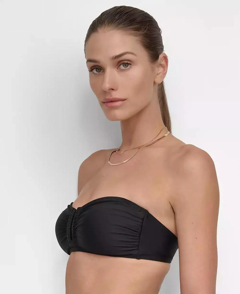 DKNY Women's Shirred U-Wire Bandeau Bikini Top 3