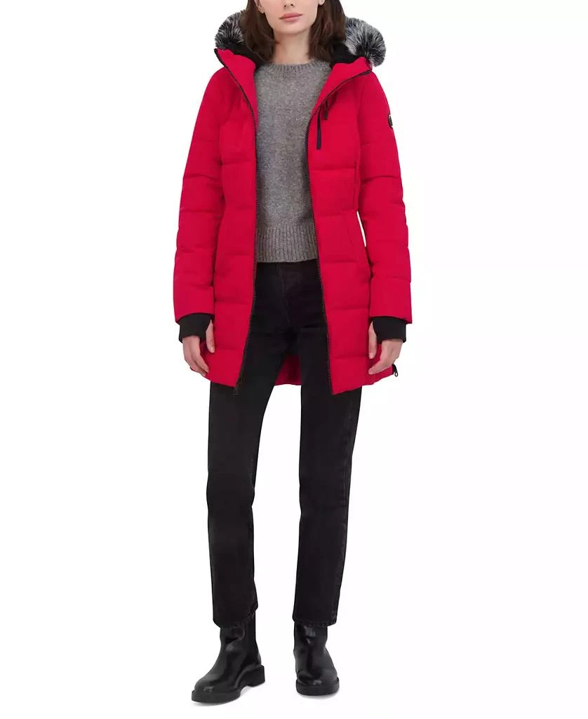 Nautica Women's Faux-Fur-Trim Hooded Puffer Coat 8