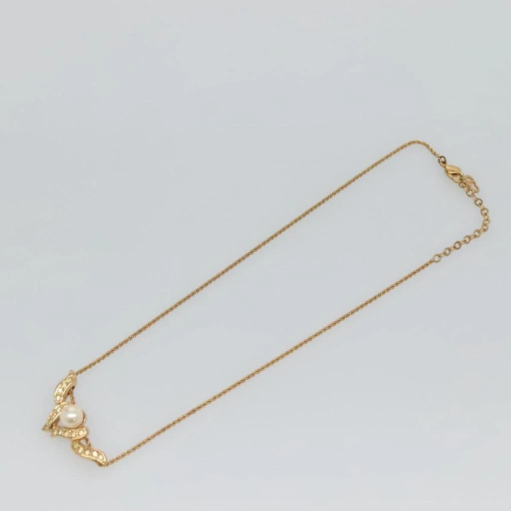 Dior Collar Necklace Metal With Faux Pearls Metal Jewelry (Pre-Owned)